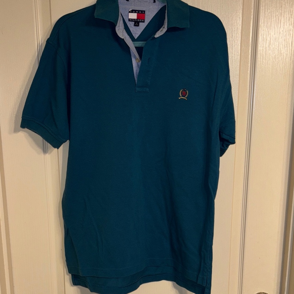 Tommy Hilfiger Men's Dark Teal Polo Shirt